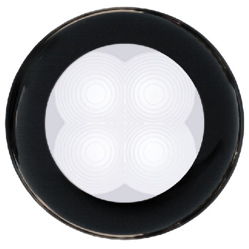 Светильник LED, круглый, водонепроницаемый, врезной, 0,5 Вт, 12 В, пластик, чёрный, Hella Marine.