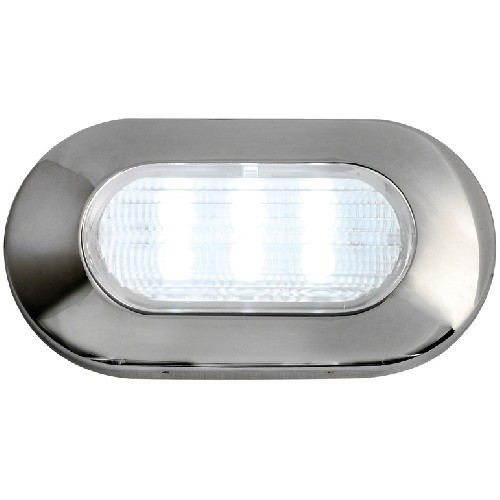 Светильник LED, синий, накладной, 1,2 Вт, 12 В, нержавеющая сталь, Osculati.